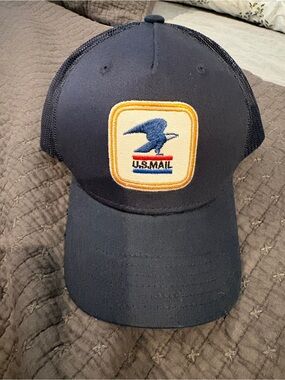 US Mail Navy Trucker Hat with Embroidered Patch